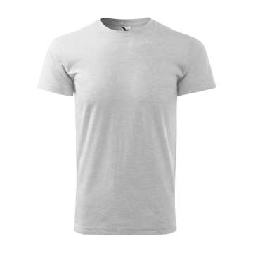 Tricou Basic 129-Gri deschis-03-XS