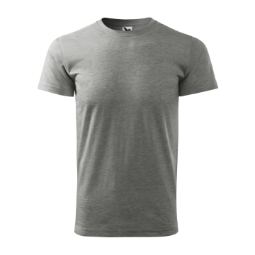 Tricou Basic 129-Gri inchis-12-XS