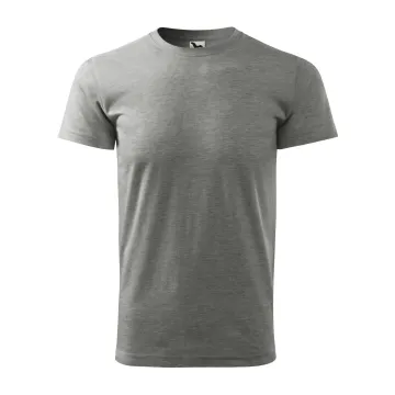 Tricou Basic 129-Gri inchis-12-XS