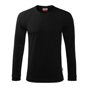 Tricou cu maneca lunga unisex Street LS 130 Rimeck Malfini-Negru-01-S