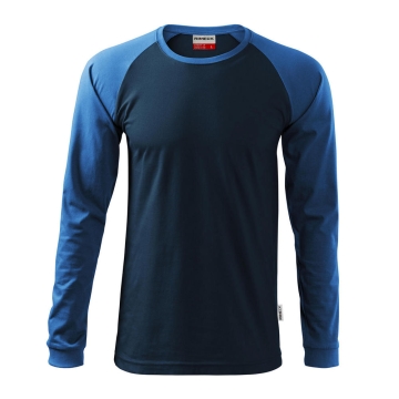 Tricou cu maneca lunga unisex Street LS 130 Rimeck Malfini-Albastru marin-02 -S