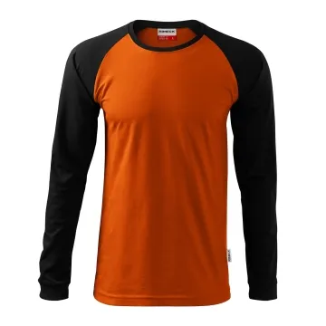 Tricou cu maneca lunga unisex Street LS 130 Rimeck Malfini-Portocaliu-11-S