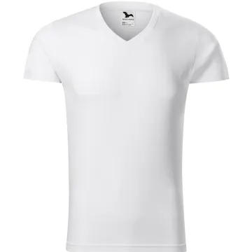 Tricou barbati Slim Fit V-Neck 146 Malfini-Alb-00-S