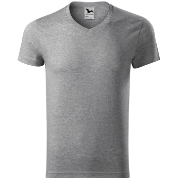 Tricou barbati Slim Fit V-Neck 146 Malfini-Gri Inchis-12-S