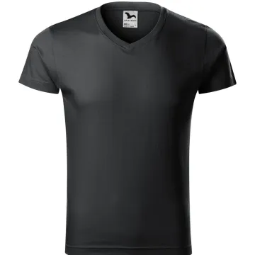Tricou barbati Slim Fit V-Neck 146 Malfini-Ebony gray-94-S