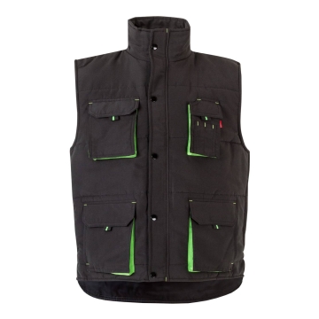 Vesta de protectie matlasata 205902 Velilla-BLACK/LIME GREEN - 00/25-S