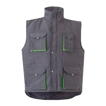 Vesta de protectie matlasata 205902 Velilla-GREY/LIME GREEN - 08/25-S