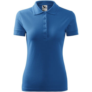 Tricou dama Pique Polo 210 Malfini-Albastru azuriu-14-XS