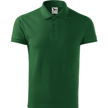 Tricou barbati polo Cotton Heavy 215 Malfini-Verde sticla-06-S