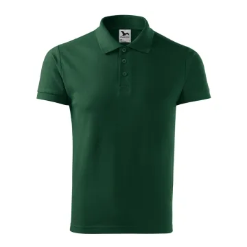 Tricou barbati polo Cotton Heavy 215 Malfini-Dark green- D3-S
