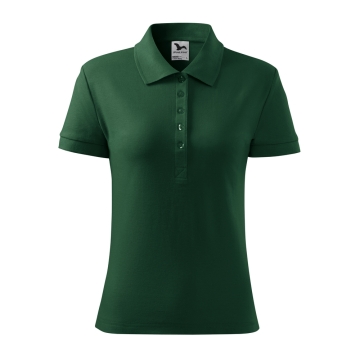 Tricou dama polo Cotton Heavy 216 Malfini-Dark green- D3-XS