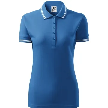 Tricou dama polo Urban 220 Malfini-Albastru azuriu-14-XS