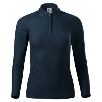 Tricou dama Pique Polo LS 231 Malfini-Albastru marin-02 -XS
