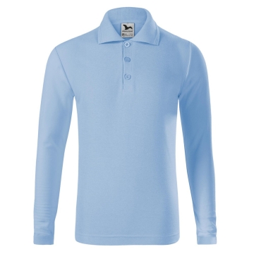 Tricou copii polo PIQUE POLO LS 241 Malfini-Albastru deschis-15-122 cm/6 ani