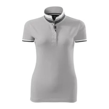 Tricou dama polo Collar Up 257 Malfini-Silver gray-A4-XS