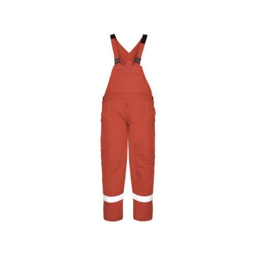 Pantaloni de iarna cu pieptar Pilzen 2B82 Renania-Rosu-S