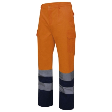 Pantaloni de protectie reflectorizanti  clasa II, 303001 Velilla -Bleumarin/portocaliu- 01/19-S