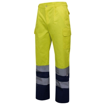 Pantaloni de protectie reflectorizanti  clasa II, 303001 Velilla -Bleumarin/galben- 01/20-S