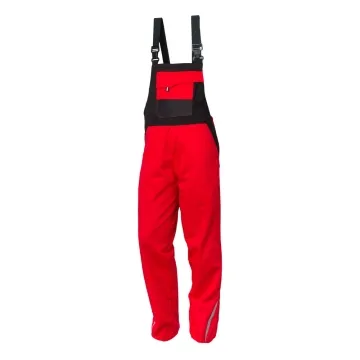 Pantaloni de lucru cu pieptar Colorado 35B7 Renania-Rosu-XS