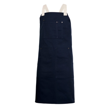 Sort cu pieptar din canvas, 290 gr, 404211B Velilla-Navy blue/Ivory-61/41