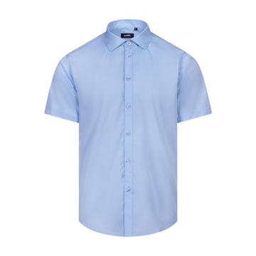 Camasa barbati Sleeve cu maneci scurte, 65% poliester, 35% bumbac, densitate 115 gr/mp, 405008 Velilla-Sky Blue-05-S