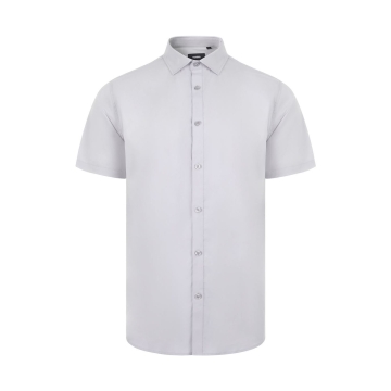 Camasa barbati Sleeve cu maneci scurte, 65% poliester, 35% bumbac, densitate 115 gr/mp, 405008 Velilla-Ice Grey-58-S
