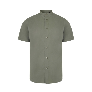 Camasa barbati tip tunica cu maneci scurte, densitate 115gr/mp, Sleeve stretch 405012S Velilla-Light Olive Green -35-S