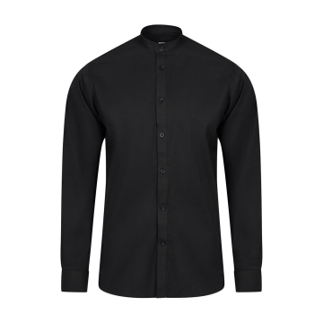 Camasa barbati tip tunica cu maneci lungi, densitate 115gr/mp, Sleeve stretch 405013S Velilla-Black-00-S