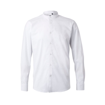 Camasa barbati tip tunica cu maneci lungi, densitate 115gr/mp, Sleeve stretch 405013S Velilla-White-07-S