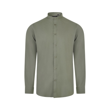 Camasa barbati tip tunica cu maneci lungi, densitate 115gr/mp, Sleeve stretch 405013S Velilla-Light Olive Green -35-S