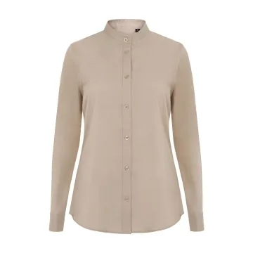 Camasa dama tip tunica cu maneci lungi, densitate 115gr/mp, Sleeve stretch 405015S Velilla-Light Beige-47-XS