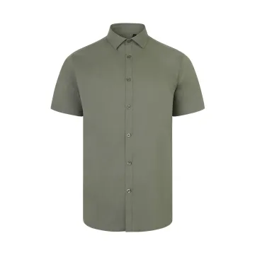 Camasa barbati Stretch cu maneci scurte, densitate 115gr/mp, 405016S Velilla -Light Olive Green -35-S