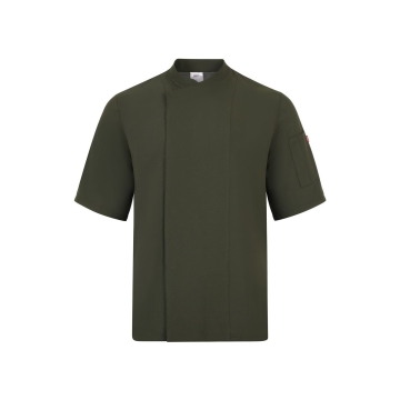 Jacheta de bucatar din microfibra cu maneca scurta si insertii Coolmax 405209 Velilla-Olive Green-36-XS