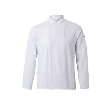 Jacheta de bucatar din microfibra cu maneca scurta si insertii Coolmax 405210 Velilla-White-07-XS