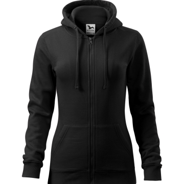 Hanorac dama Trendy Zipper 411 Malfini-XS-Negru-01