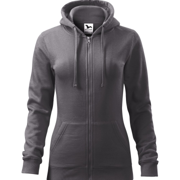Hanorac dama Trendy Zipper 411 Malfini-XS-Gri metalic-36