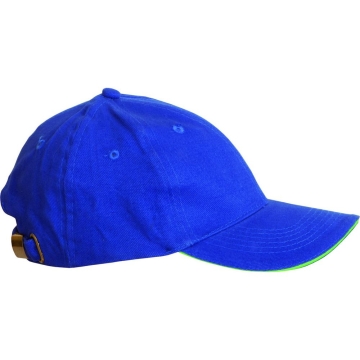 Sapca bumbac periat 100% MAX 9354 Renania-Albastru royal/Verde