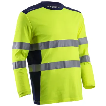 Bluza cu maneca lunga cu benzi reflectorizante 5RIK RIKKA Coverguard-Galben/Navy-S