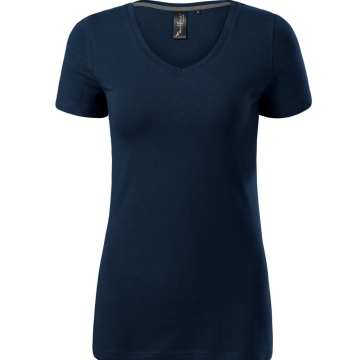 Tricou dama Action V-Neck 701 Malfini Premium-Albastru marin-02 -M