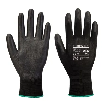 Manusi protectie PU Palm A120 Portwest-Negru-XXS