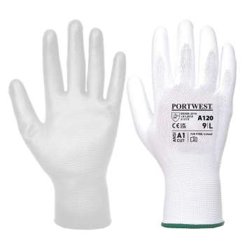 Manusi protectie PU Palm A120 Portwest-Alb-XXS
