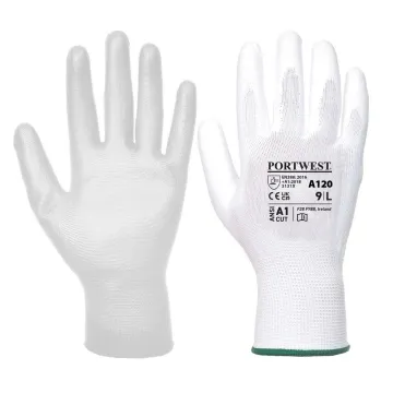Manusi protectie PU Palm A120 Portwest-Alb-XXS