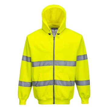 Hanorac reflectorizant Hi-Vis cu fermoar B305 Portwest-Galben-XS