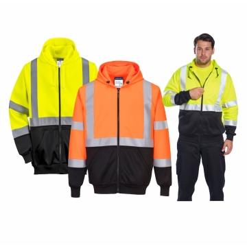 Hanorc reflectorizant Hi-Vis bicolor cu fermoar B315 Portwest