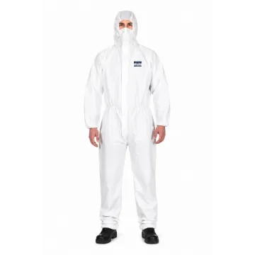 Combinezon protectie BizTex Microporous ST40 Tip 5/6 alb, antistatic, certificat CE Cat III