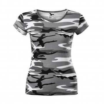 Tricou dama Como Pure C22 Malfini-Camuflaj gri-32-XS