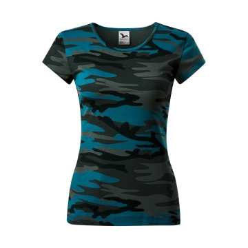 Tricou dama Como Pure C22 Malfini-Camouflage petrol-C1-XS
