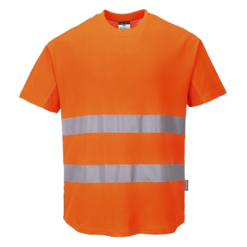 Tricou reflectorizant cu insertie de plasa C394 Portwest -Portocaliu-S