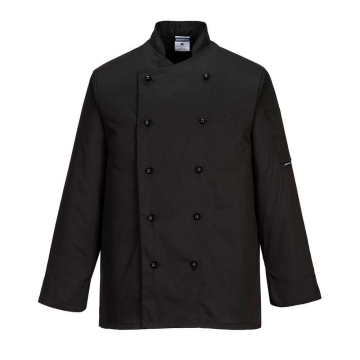 Jacheta bucatar Somerset Chefs C834 Portwest-Negru-XS