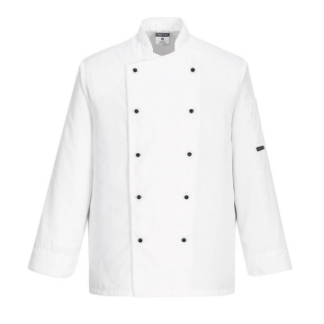 Jacheta bucatar Somerset Chefs C834 Portwest-Alb-XS